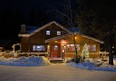 an image of the Baker Creek Bistro at Baker Creek Mountain Resort near Lake Louise, Alberta in Banff National Park.