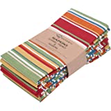 Ruvanti Table Cloth Napkins 6 Pack(100% Cotton 18" X 18") Dinner Napkins,Soft & Comfortable Cotton Napkins. Multi Color Luxur