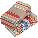 Ruvanti Cloth Napkins 12 Pack 20X20 Inch Dinner Table Napkins,Soft & Comfortable 100% Cotton Napkins.Red & Orange Reusable Li