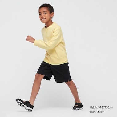 Kids Ultra Stretch Long-Sleeve Sweatshirt, Yellow, Medium