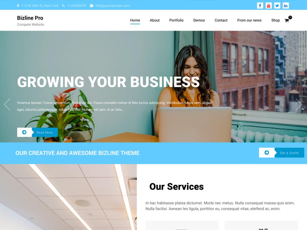 Bizline Pro - Clean WordPress Theme