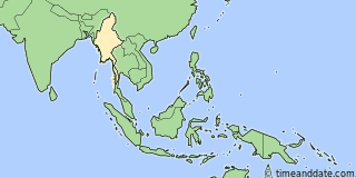 Location of Naypyidaw