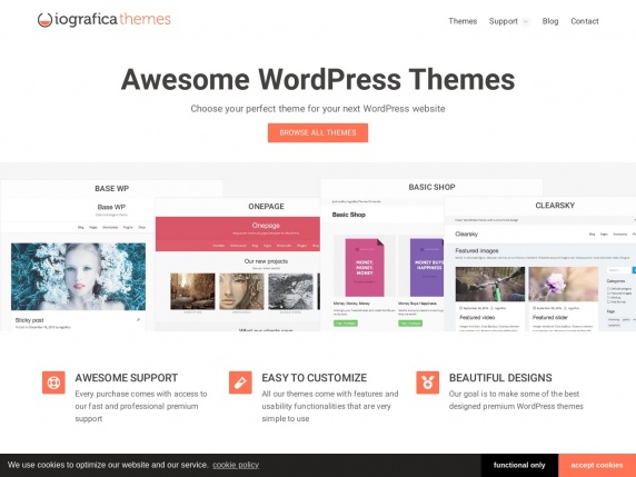 Iografica Themes homepage