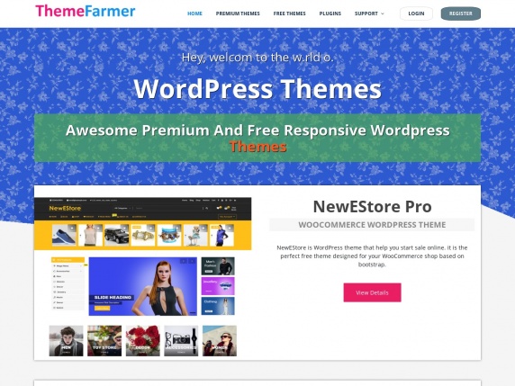 Homepage von ThemeFarmer