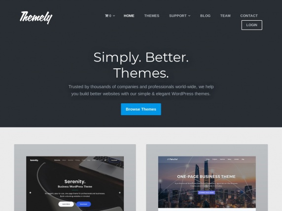 Homepage von Themely