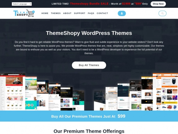 Homepage von ThemeShopy