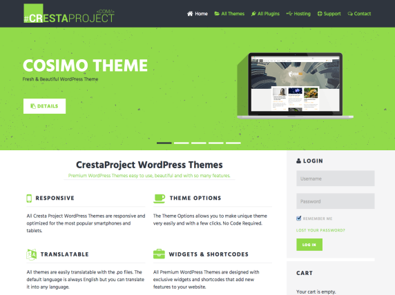 Homepage von Cresta Project