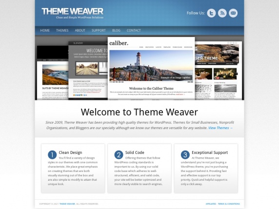 Página do Theme Weaver