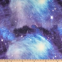 Fabric Merchants Double Brushed Poly Stretch Jersey Knit Galaxy Blue