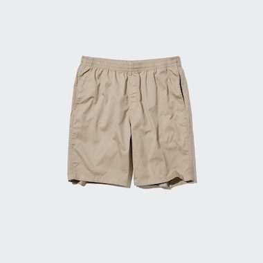 Men Dry Stretch Easy Shorts, Beige, Medium