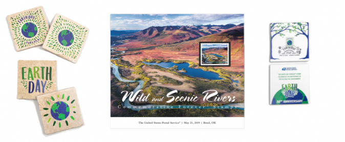 Stamp art prints, coasts, and other gifts available in The Postal Store.