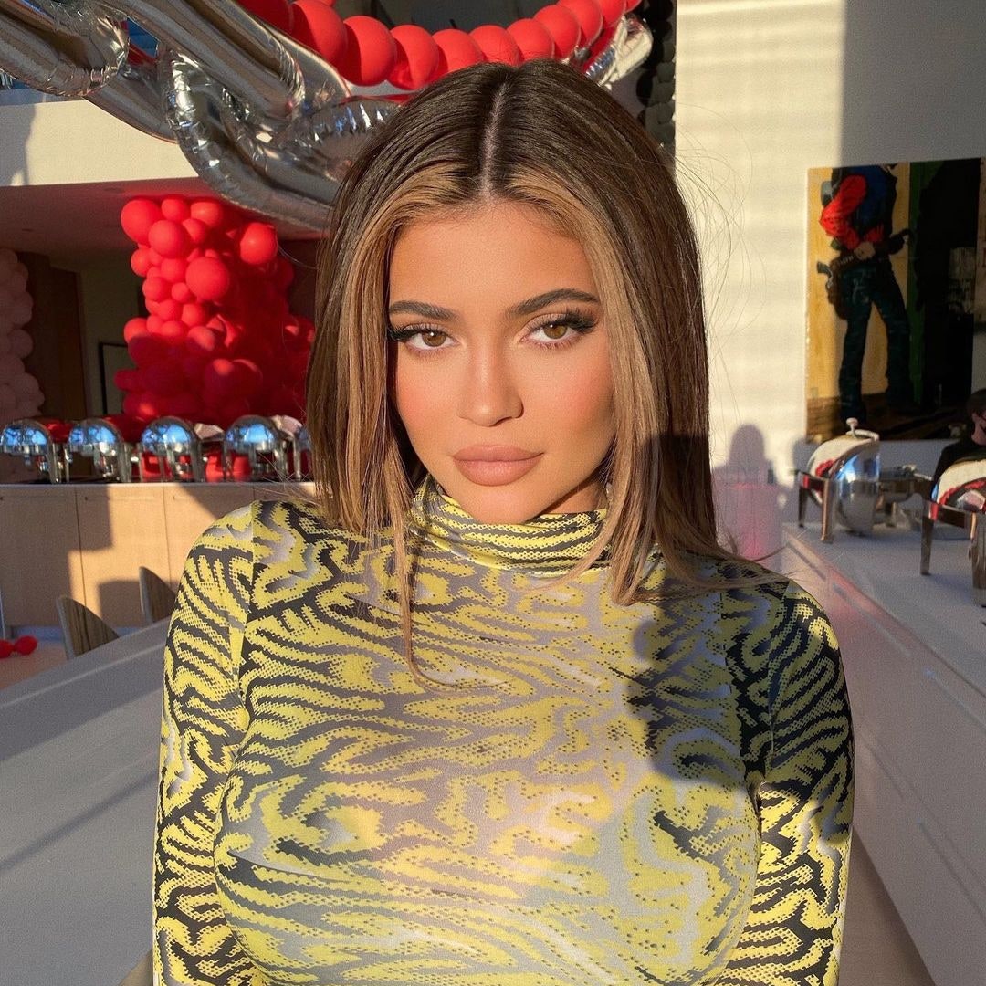 Image may contain Kylie Jenner Clothing Apparel Sweater Human Person Home Decor Face and Fashion