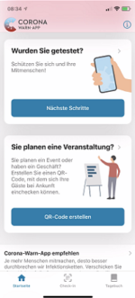 Mit dem demnächst verteilten Update auf Version 2.0 erhält die Corona-War-App des Bundes eine Funktion zur Eventregistrierung im Einzelhandel, bei Veranstaltungen oder privaten Treffen.