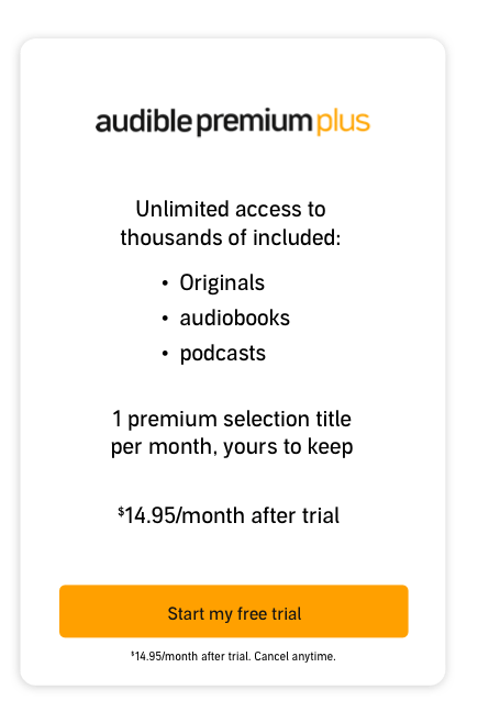 Audible Premium Plus Plan