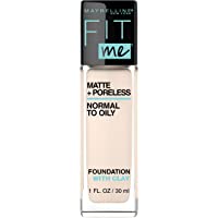 MAYBELLINE Fit Me Matte + Poreless Liquid Foundation Makeup, Fair Porcelain, 1 fl; oz; Oil-Free Foundation