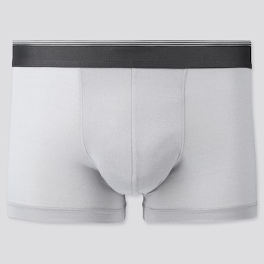 Men Airism Low-Rise Heather Boxer Briefs, Light Gray, Medium