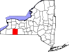 State map highlighting Allegany County