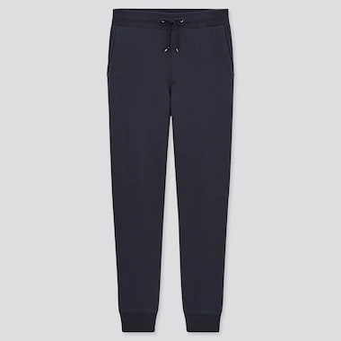 Men Pile-Lined Sweatpants, Navy, Medium