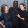 Yuh-Jung Youn, Daniel Kaluuya and Frances McDormand pose outside the press room during the 93rd Annual Academy Awards at Union Station on April 25, 2021 in Los Angeles, California.