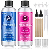 Anti UV Epoxy Resin and Hardener Kit Crystal Clear Easy Cast for DIY Art Craft Resin & Table Top Coating Epoxy, Non...