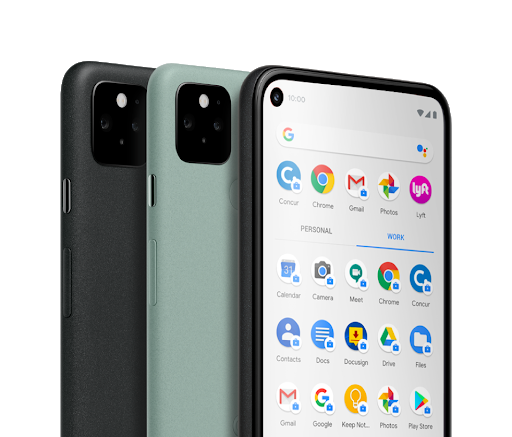 An image of a group Google Pixel phones.