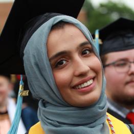 Palwasha Syar at Commencement