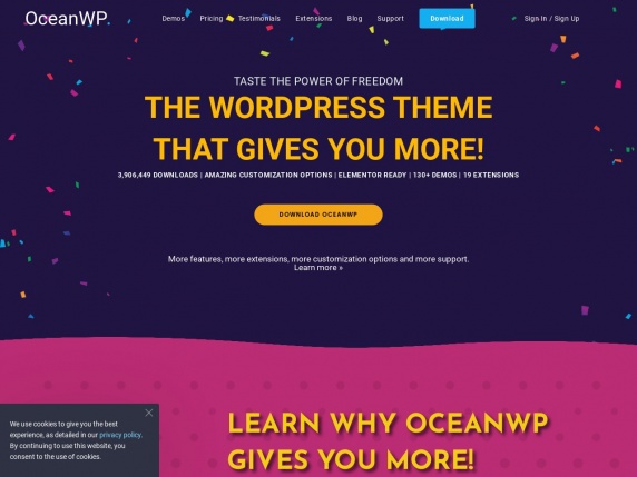 OceanWP homepage