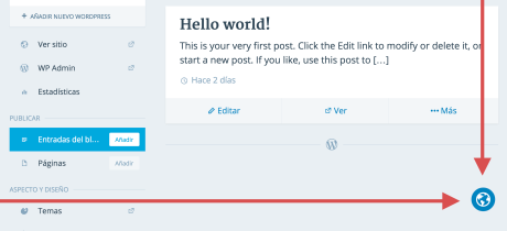 Shows the in-page translator globe used to help add translations to WordPress.com.