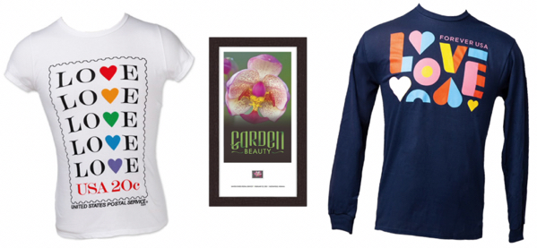 Garden Beauty framed art and Love shirts available in The Postal Store.