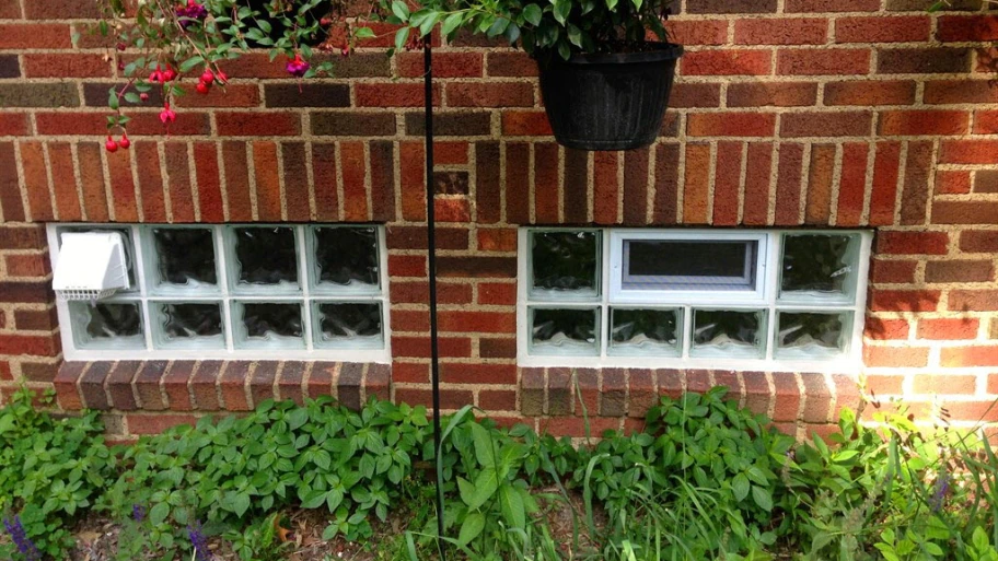 glass block window, basement window