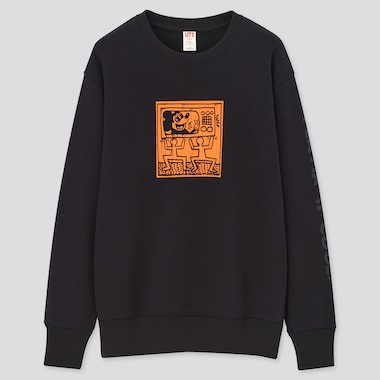 Mickey Mouse X Keith Haring Ut Long-Sleeve Sweatshirt, Black, Medium