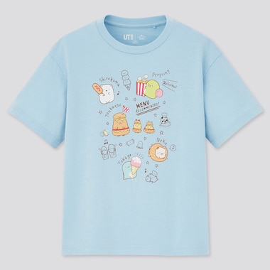 Girls Sumikkogurashi Ut (Short-Sleeve Graphic T-Shirt), Blue, Medium