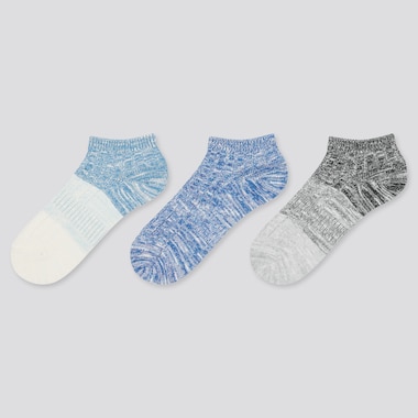 Kids Short Socks (3 Pairs), Blue, Medium