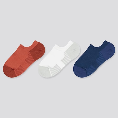 Kids Short Socks (3 Pairs), Orange, Medium