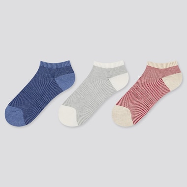 Kids Short Socks (3 Pairs), Blue, Medium