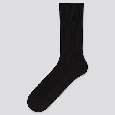 Men Supima Cotton Pique Socks, Black, Medium