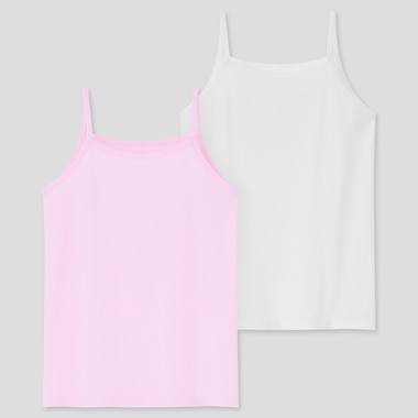 Kids Cotton Inner Camisole (Set Of 2) (Online Exclusive), Pink, Medium