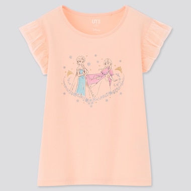 Girls Disney Heroines Ut (Short-Sleeve Graphic T-Shirt), Pink, Medium