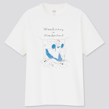 Women Alice In Wonderland Ut (Short-Sleeve Graphic T-Shirt) (Izumi Shiokawa), White, Medium