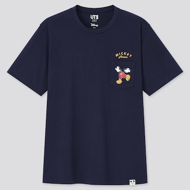 Mickey Motifs Ut (Short-Sleeve Graphic T-Shirt), Navy, Medium