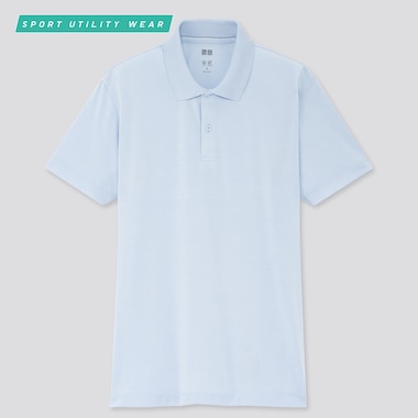 Men Dry-Ex Short-Sleeve Polo Shirt, Light Blue, Medium