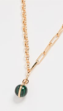 Missoma - Gold Deconstructed Axiom Malachite Chain Necklace