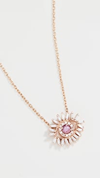 Suzanne Kalan - 18k Rose Gold Mini Evil Eye Necklace