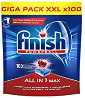 Finish Pastilles Lave-Vaisselle Powerball All in One Max - 100 Tablettes Lave-Vaisselle