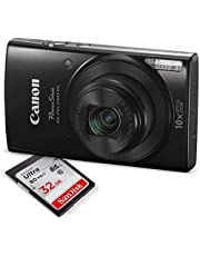 Canon PowerShot ELPH 190 IS Digital Camera (Black) w/ 32GB SD Card