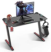 SOUTHERN WOLF Gaming Desk, 47" Ergonomic Home Computer Game Office Desk with Cup Holder & Headphone Hook, Z Shaped...