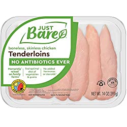 Just BARE Natural Fresh Chicken Tenders | Antibiotic Free | Boneless | Skinless | 0.88 LB