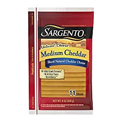 Sargento, Sliced Medium Cheddar Natural Cheese, 8 oz