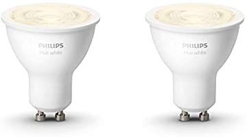 Philips Hue White Smart Spotlight Twin Pack LED [GU10 Spot] with Bluetooth, Compatible with Alexa and Google Assistant