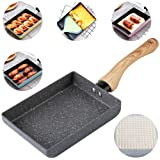 Tamagoyaki Japanese Omelette Pan / Egg Pan - Non-stick Coating - Rectangle Frying Pan Mini Frying Pan – Grey